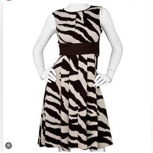 Michael Kors Silk Fit and Flare Print Dress